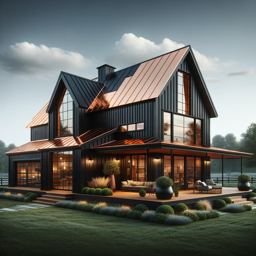 Black Barndo with Copper Roof - Barndo Build Plans